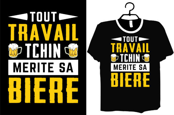 Biere Typographic T-shirt Design: A Bold Visual Asset