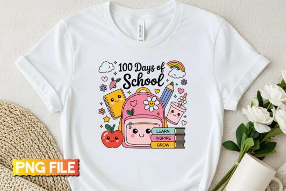 Celebrate a Milestone with 100 Days of School PNG Design