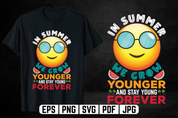 I Summer We Grow Younger: A Fresh T-Shirt Design Template