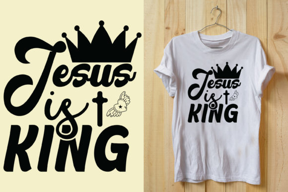 Jesus is King SVG T-shirt Design: A Professional Asset for Faith-Based Branding
