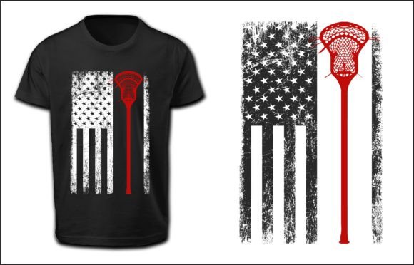 Lacrosse Grunge Flag Design: A Vintage Aesthetic for Modern Patriotism
