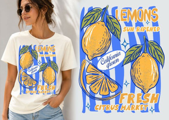 Lemon Trendy Summer Lemon Shirt Design: Fresh Visual Impact