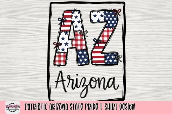 Patriotic Arizona State Pride: A Graphic Design Asset