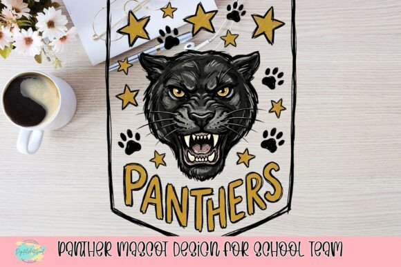 Powerful Panther Mascot Design for School Teams