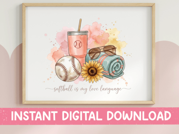 Softball is My Love Language Design: A Visual Storytelling Asset