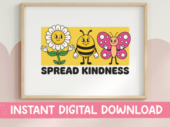 Spread Kindness Retro Character Design: A Visual Asset
