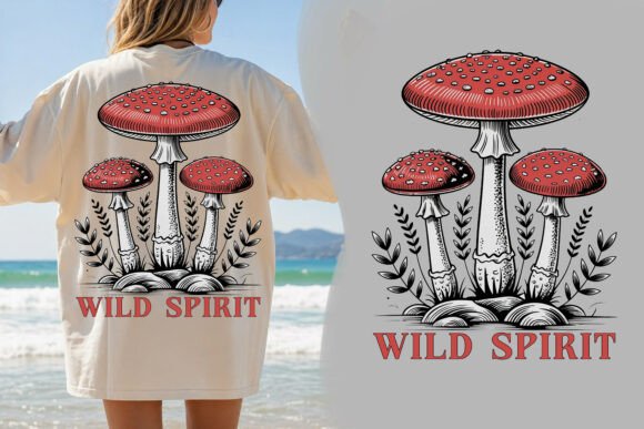 Wild Spirit Mushroom PNG: A Bold Woodland Aesthetic